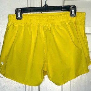 Hotty Hot Low-Rise Lined Short 4" -NWT Sonic Yellow
